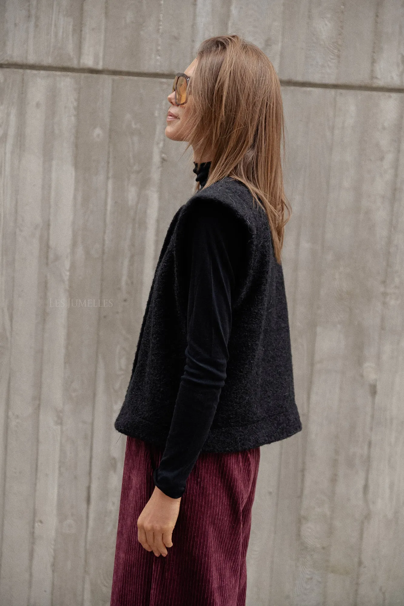 Abby waistcoat black