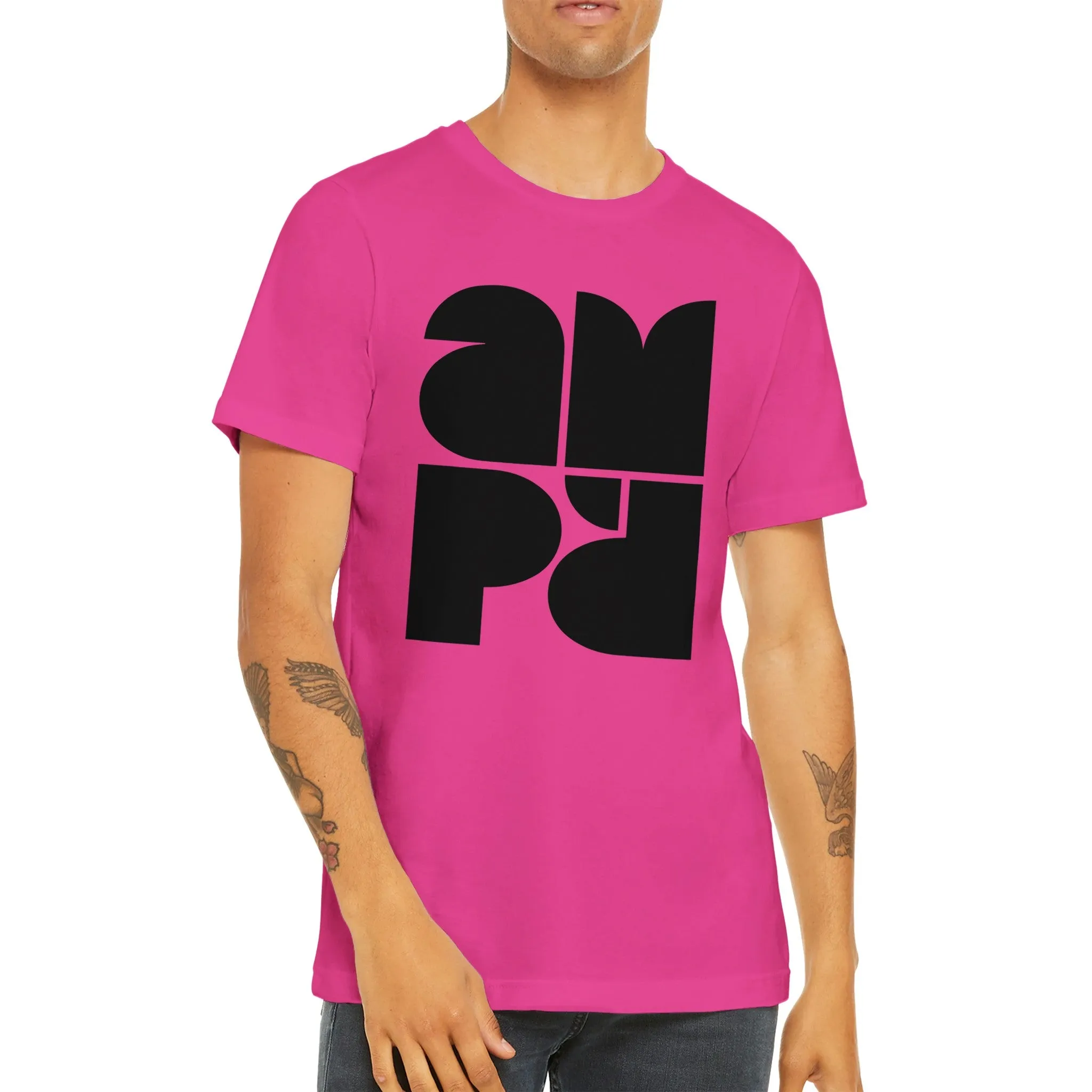 Amp'd Black Logo  -  Premium Unisex Crewneck T-shirt