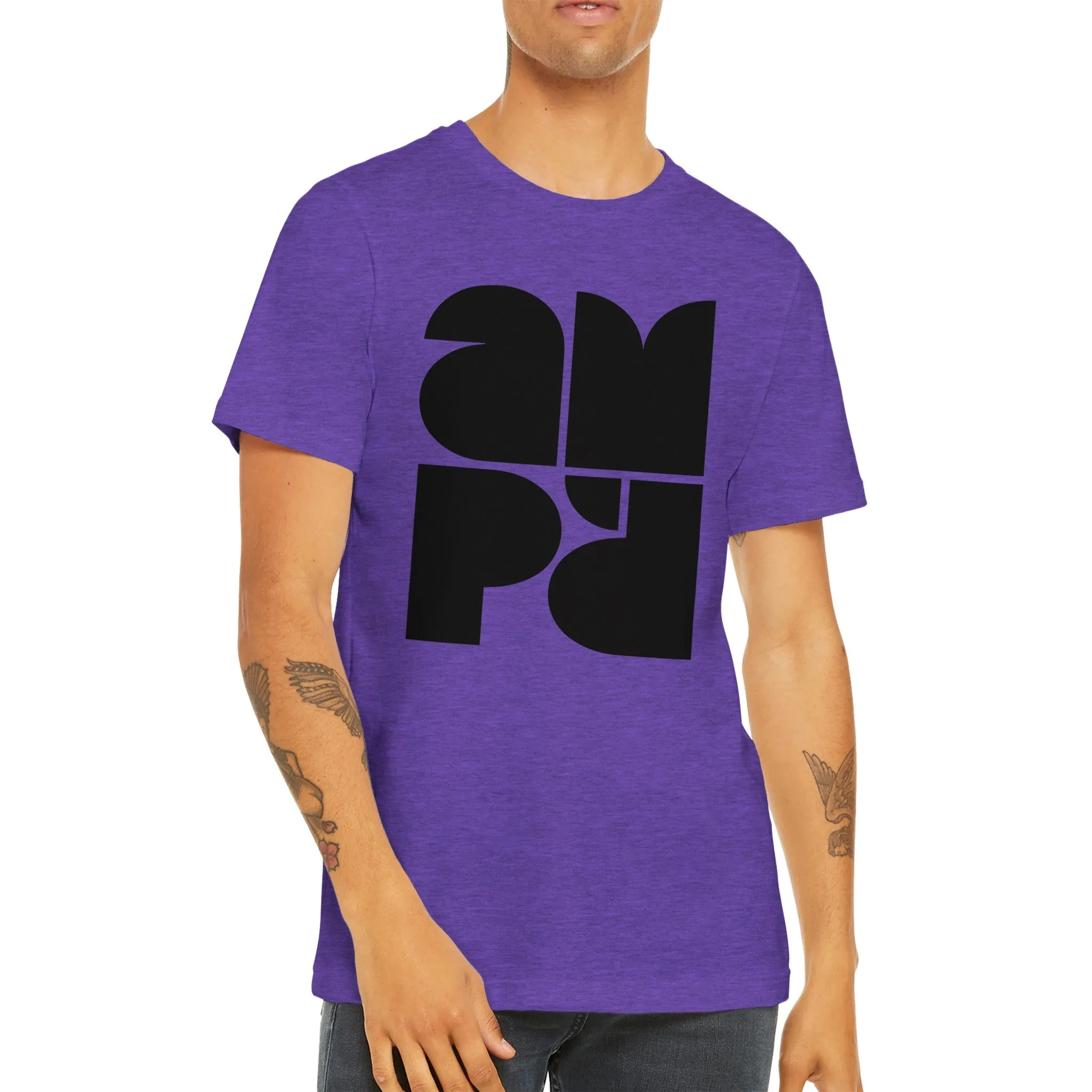 Amp'd Black Logo  -  Premium Unisex Crewneck T-shirt
