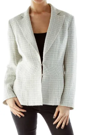 Beige Blue Blazer