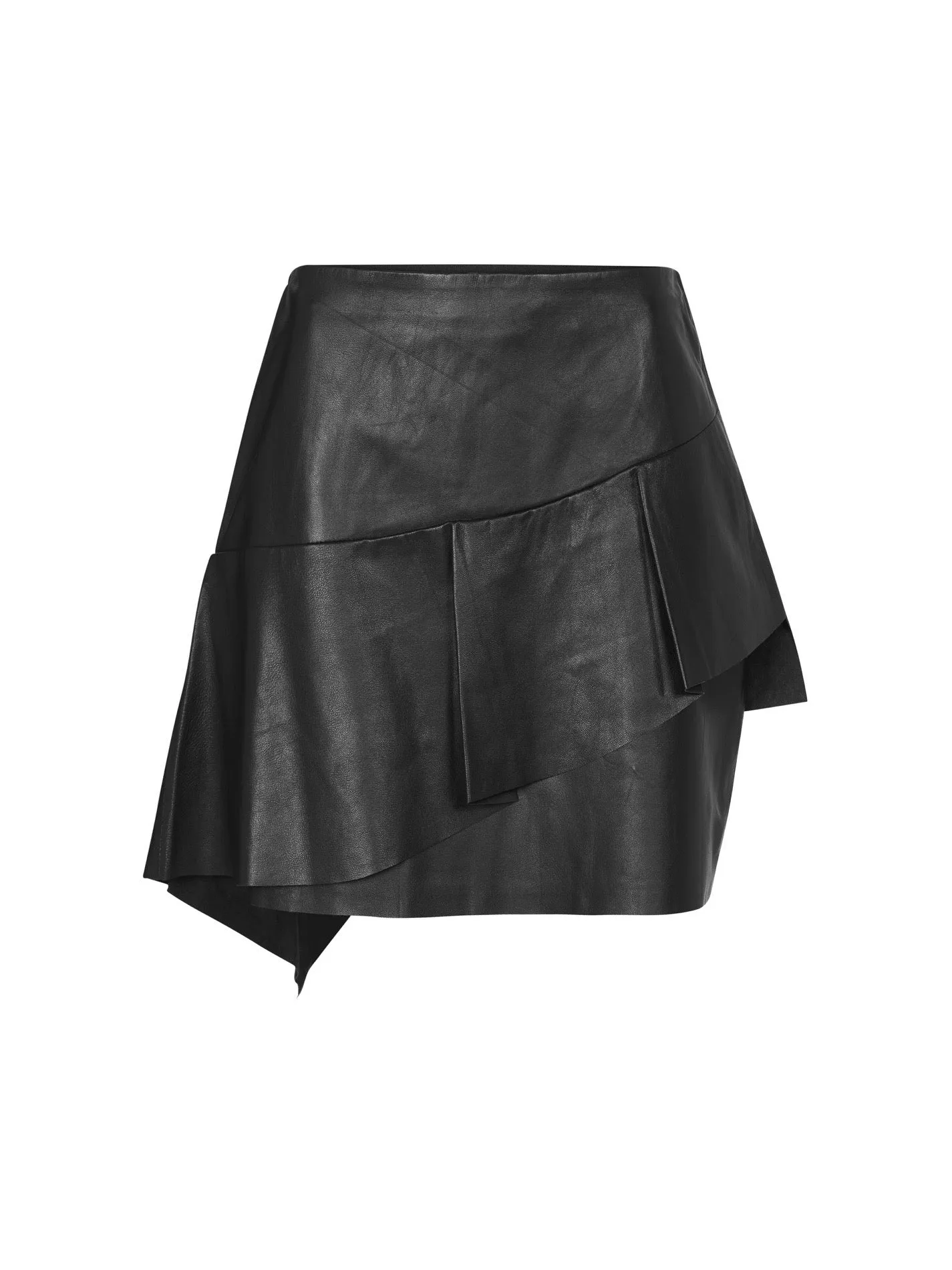 Botan Short Leather Skirt
