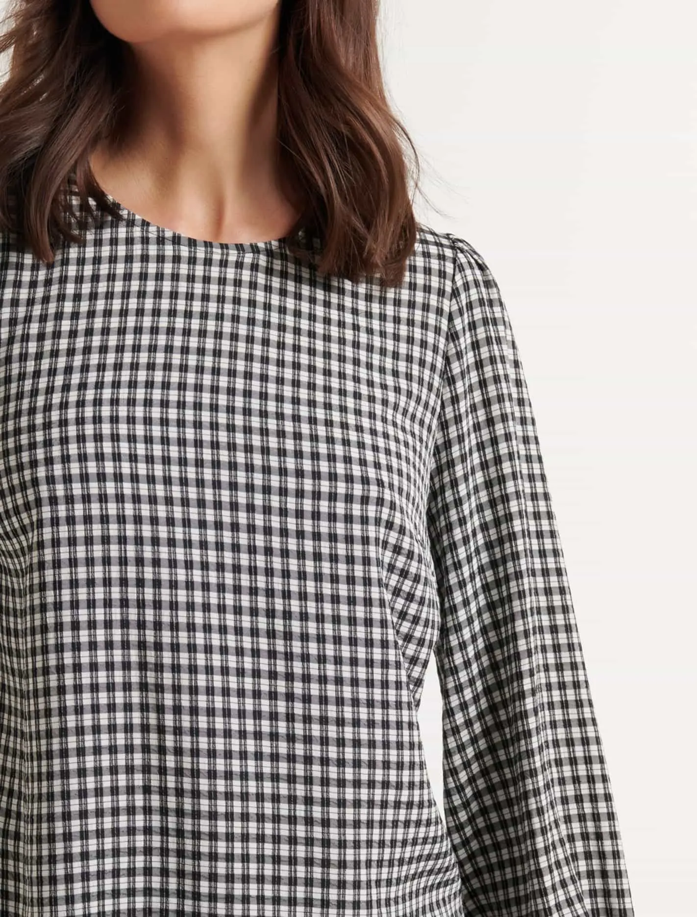 Bronte Check Long Sleeve Top