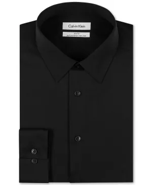 Calvin Klein Men's Non-Iron Herringbone Slim Fit Dress Shirt