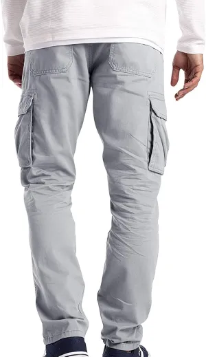 Cargo Pants for Men Relaxed Fit Men with Pockets Men's Basic Active Tapered Jogger Pants Regular and Big & Tall Sizes