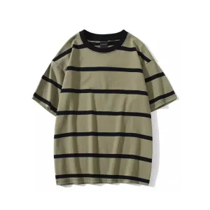 Chicmy-Streetwear y2k 90s Fashion Retro Casual Outfits Classic Striped T-shirt