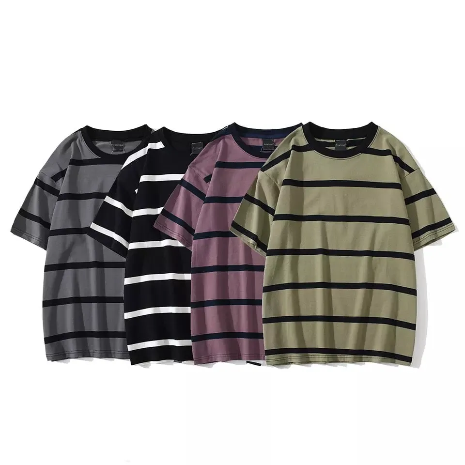 Chicmy-Streetwear y2k 90s Fashion Retro Casual Outfits Classic Striped T-shirt