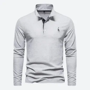Classic Long-Sleeve Polo Henley Shirts