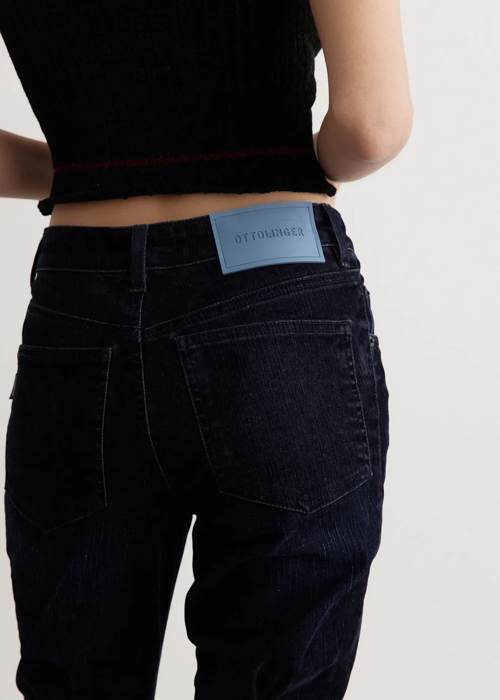 Drape Velvet Denim Pants