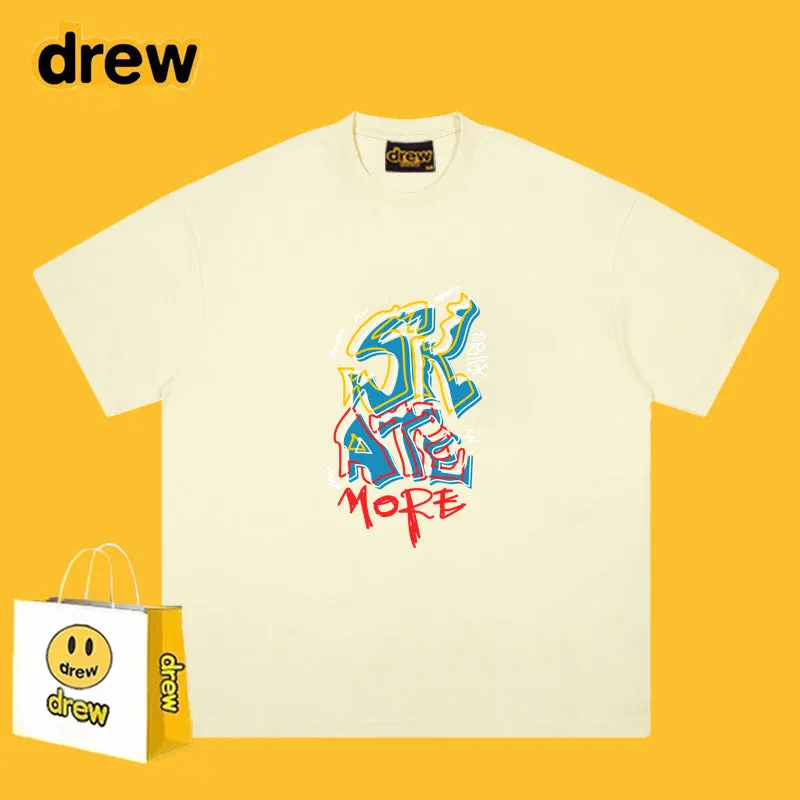 Drew T Shirts Classic Letter Short Sleeve