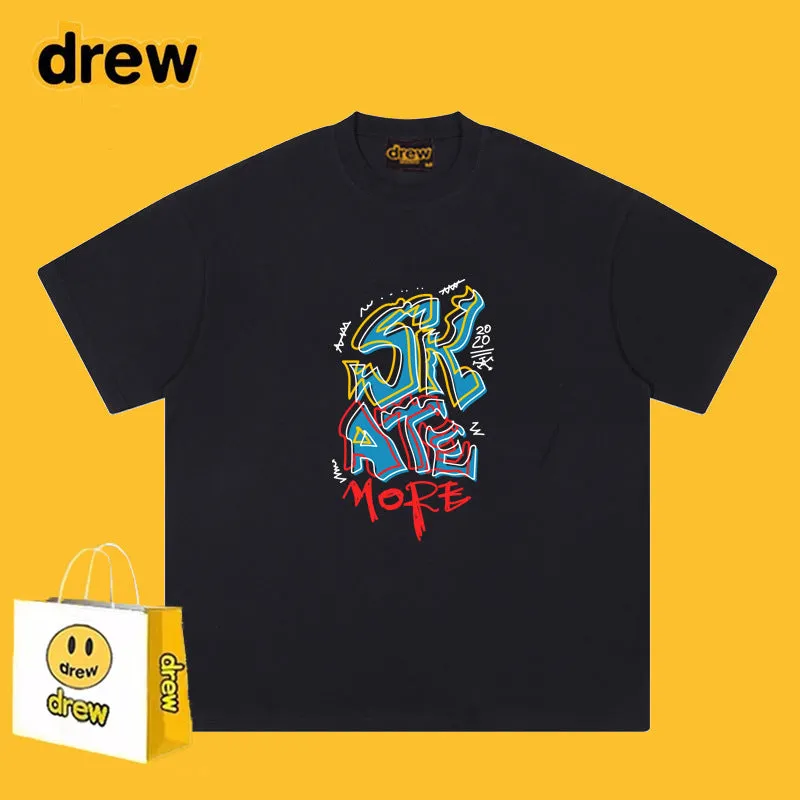 Drew T Shirts Classic Letter Short Sleeve