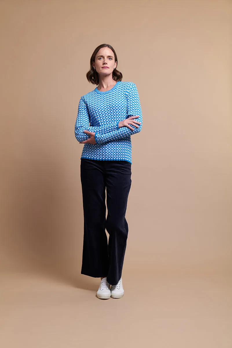 Foil Wide Leg Trousers in Midnight Velvet Cord TP13954