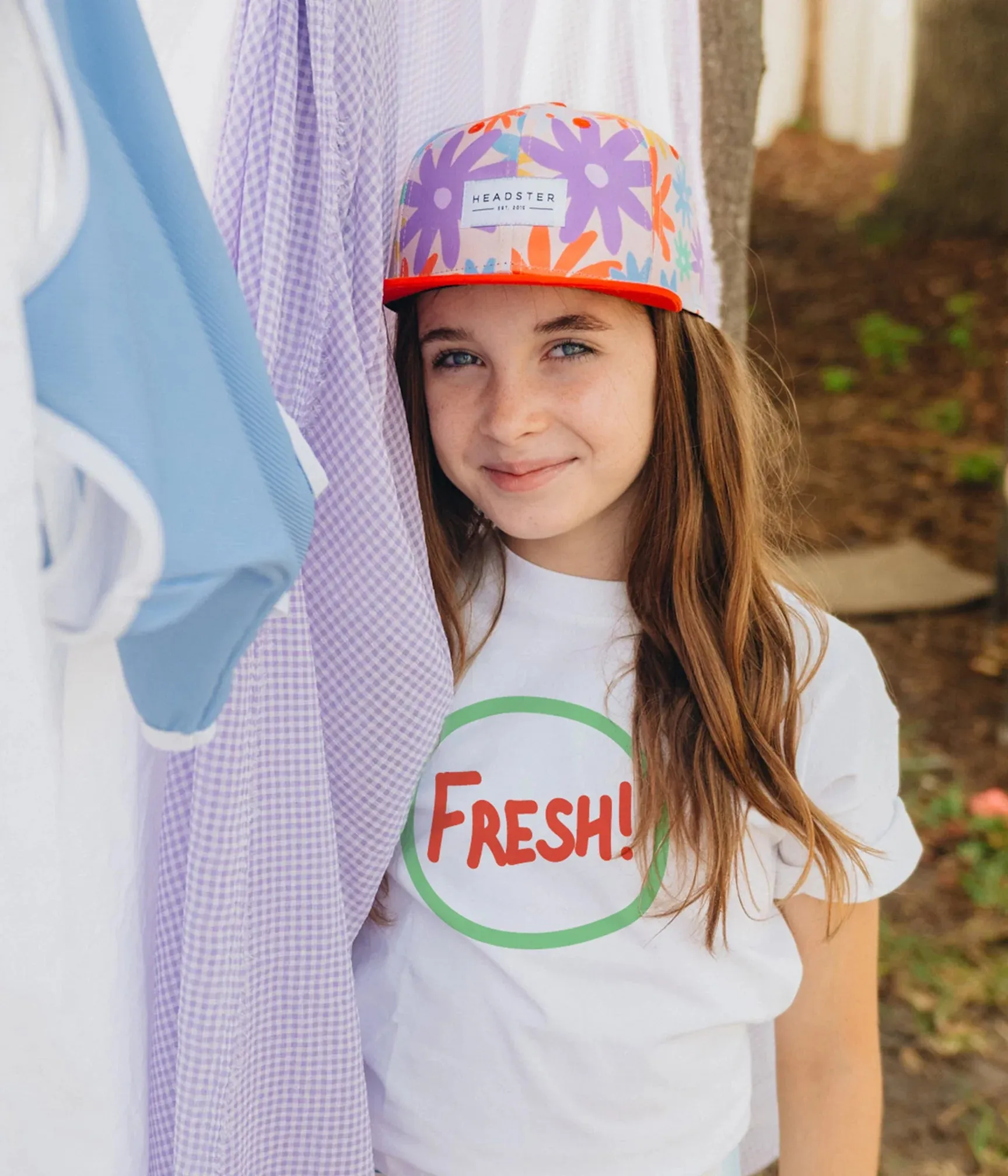 Headster Snapback - Peaches Backyard Meadow