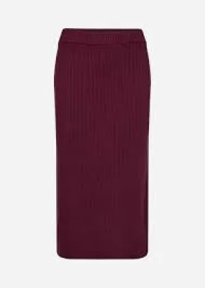 Kanita Knit Skirt Burgundy