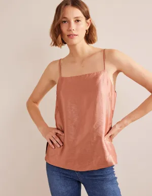 Longerline Satin Cami-Blush