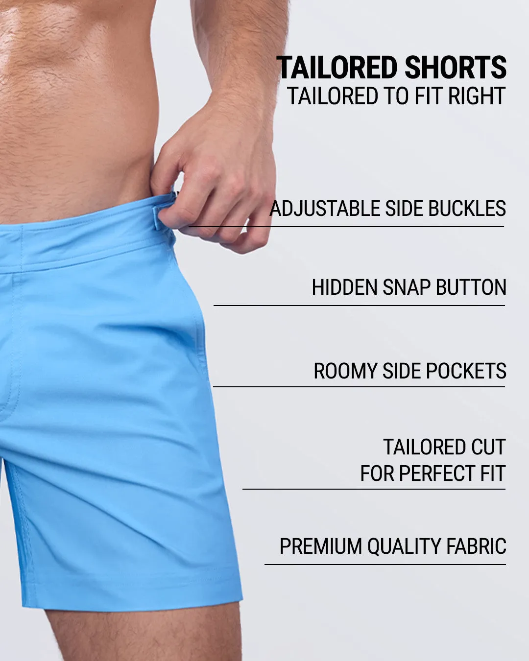 MAGNET BLUE - Tailored Shorts