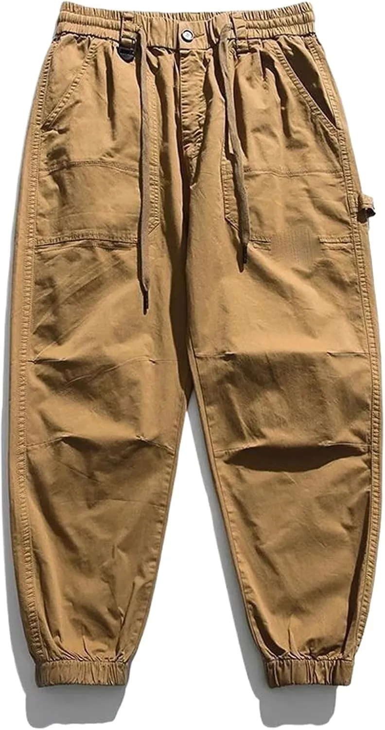 Men's Cargo Applique Pants Harem Joggers Harajuku Sweatpant Hip Hop Casual Tide Male Sport Straight Trousers