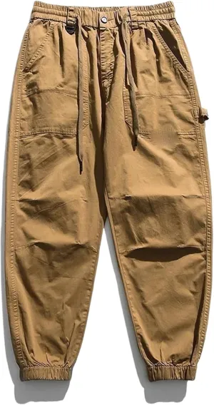 Men's Cargo Applique Pants Harem Joggers Harajuku Sweatpant Hip Hop Casual Tide Male Sport Straight Trousers