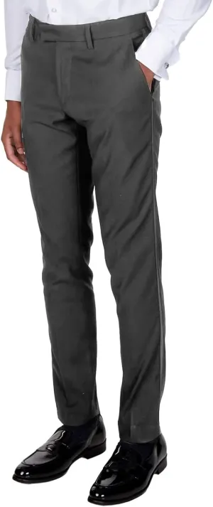 Mens Expandable Waist Classic Fit Flat Front Pant Lightweight Suit Pant