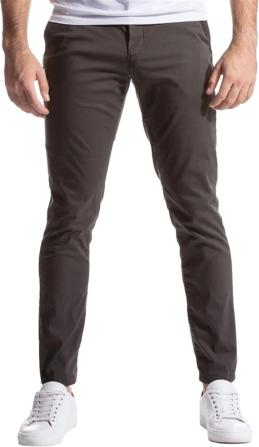 Men's Slim Fit Casual Straight Leg Pants Solid Business Quick Dry Trousers Stylish Classic Outdoor Pants