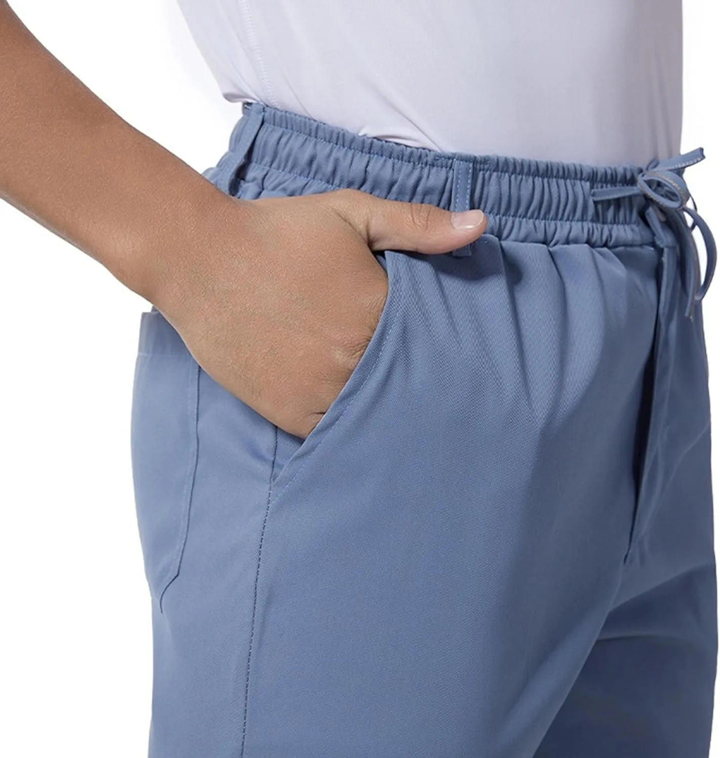 Men's Stretch Loose Fit Yoga Pants Comfort Classic Summer Trousers Cotton Linen Straight Leg Hiking Pants