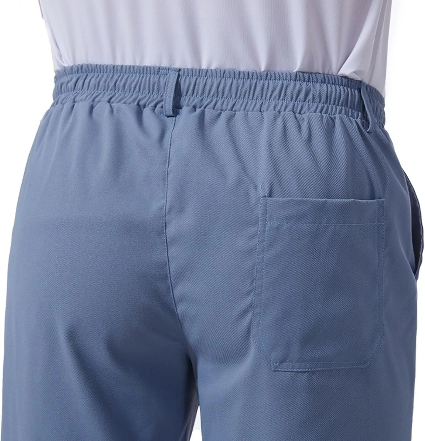 Men's Stretch Loose Fit Yoga Pants Comfort Classic Summer Trousers Cotton Linen Straight Leg Hiking Pants