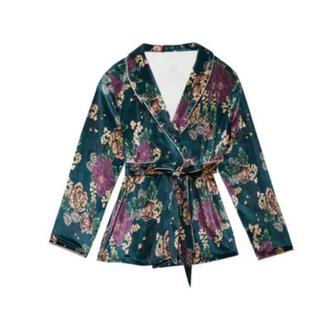 New Printed Velvet PJ Set