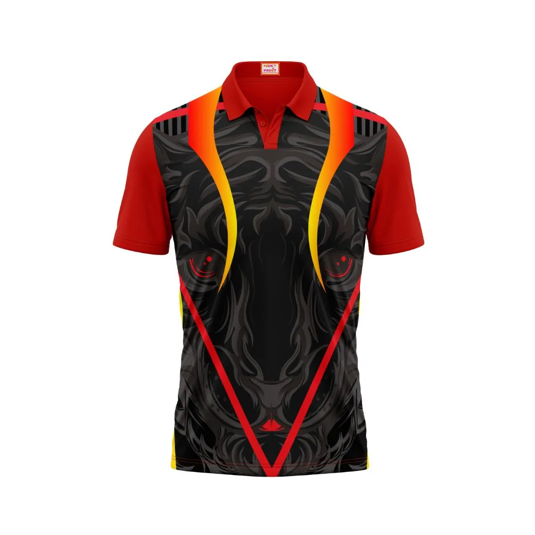 Next Print Customized Polo Neck Red Jersey NPTS03