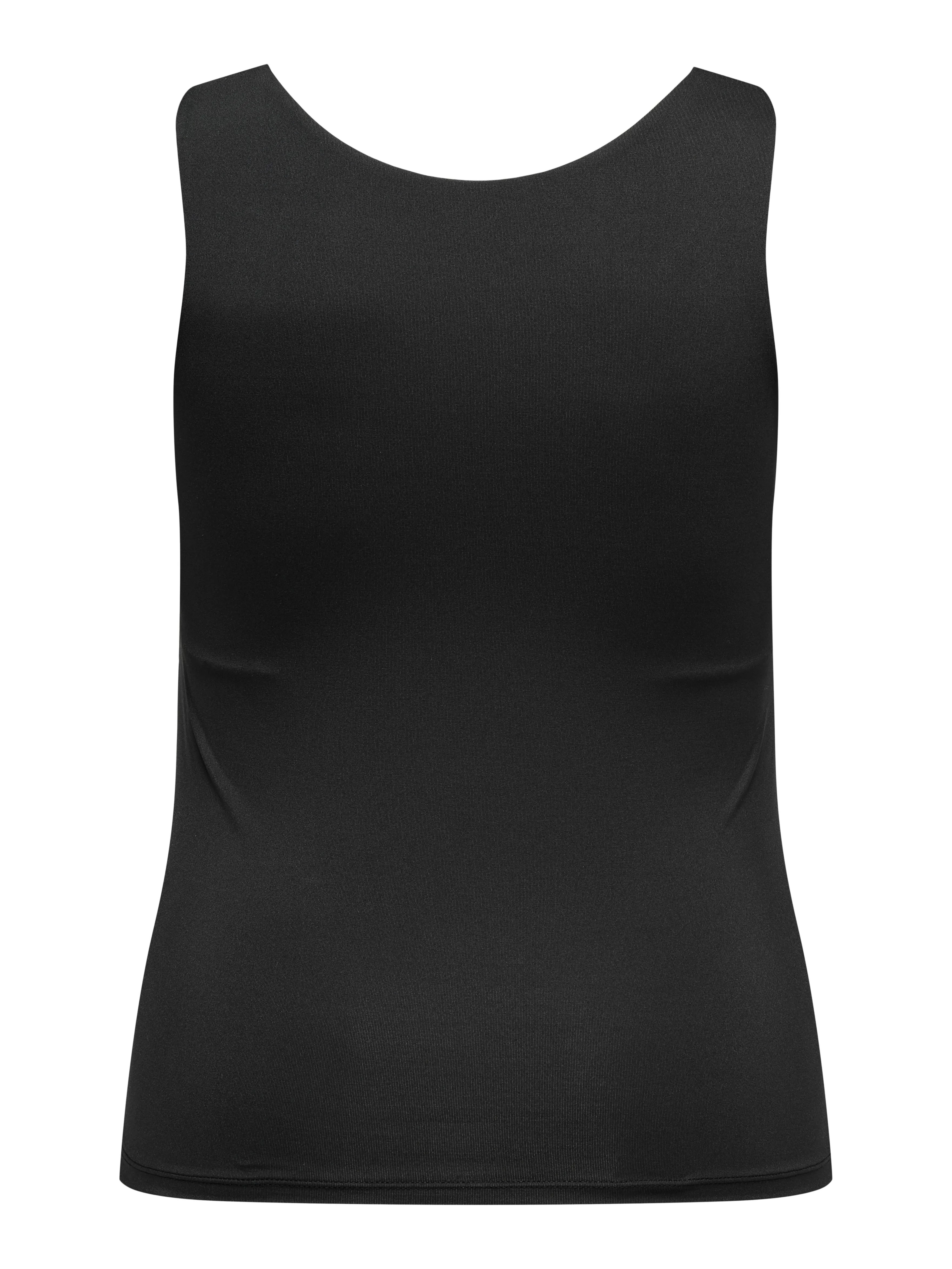 Only Carmakoma Rea 2 Way Vest Top In Black