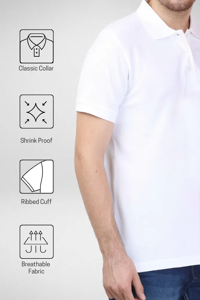 Pack Of 3 Polo T-Shirts White Black and Navy Blue for Men