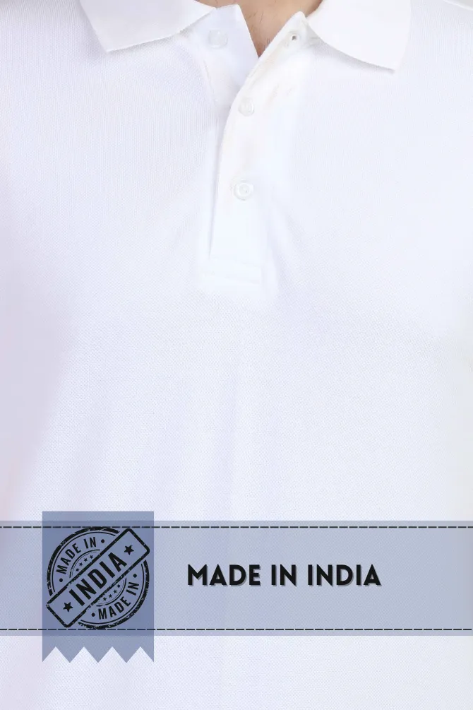 Pack Of 3 Polo T-Shirts White Black and Navy Blue for Men