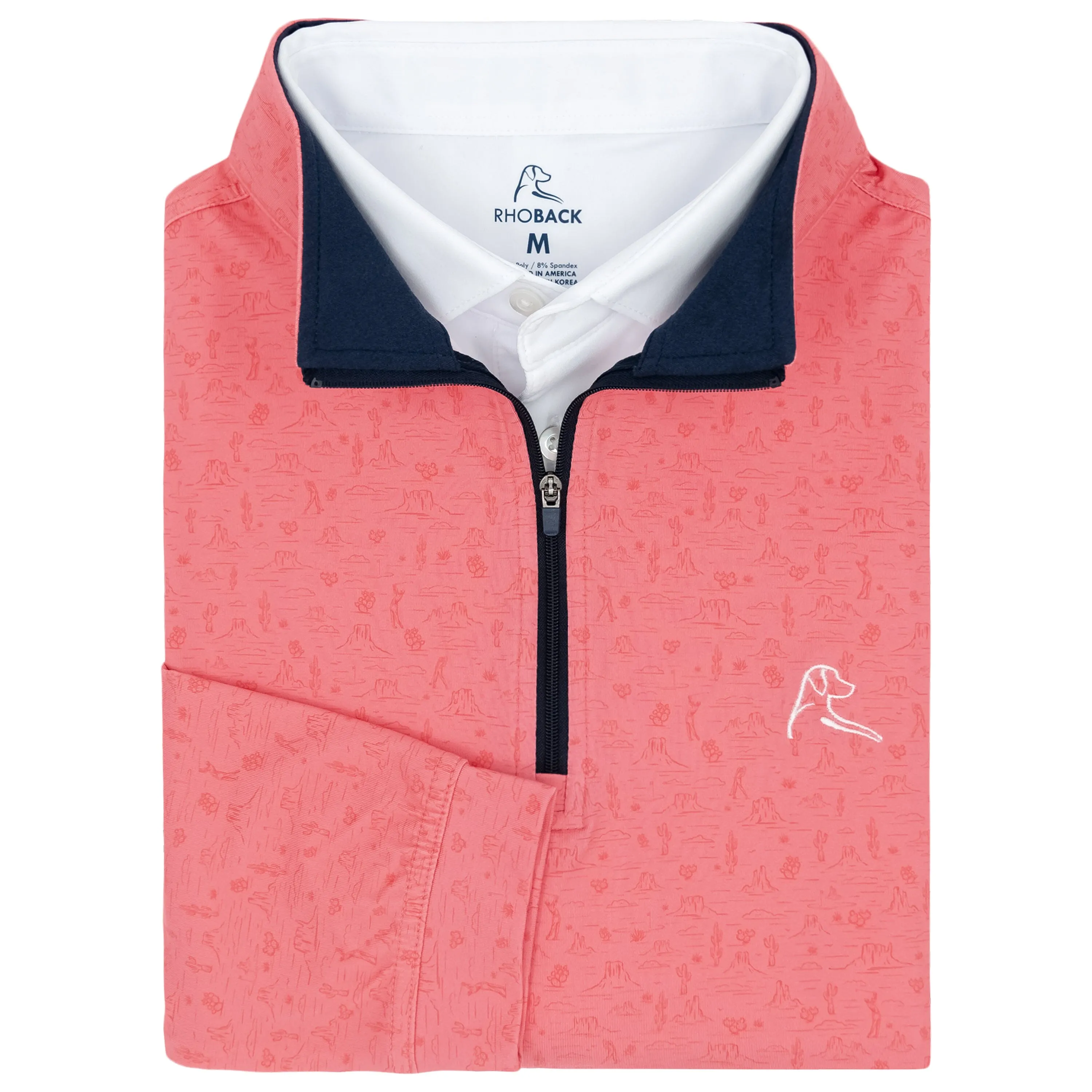 Prickly Putt Performance Q-Zip | The Prickly Putt - Washed Red - AZ