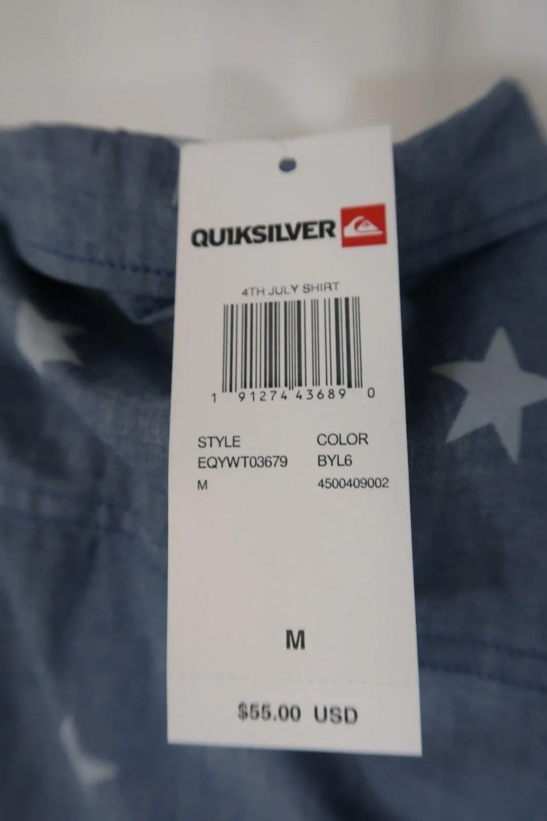 Quik Silver Men's 4th July S/S Woven Shirt (Retail $55)