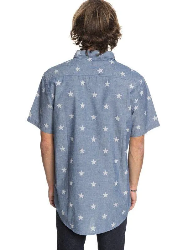 Quik Silver Men's 4th July S/S Woven Shirt (Retail $55)
