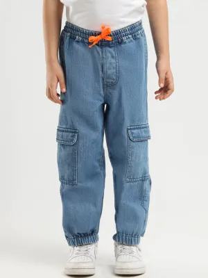 Relaxed Cotton Denim Joggers