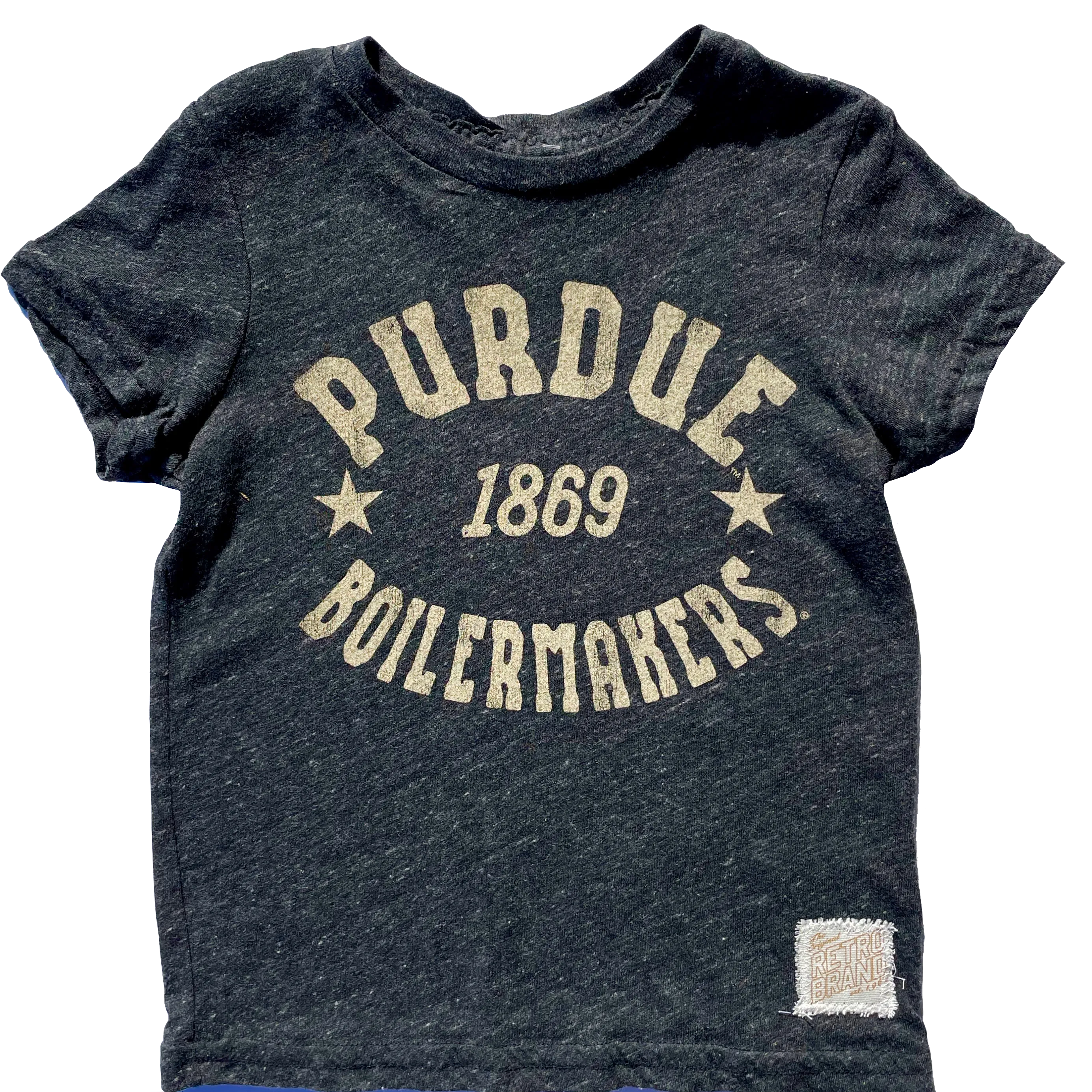 Retro Brand - Purdue 1869 Boilermakers Slim Tee in Charcoal