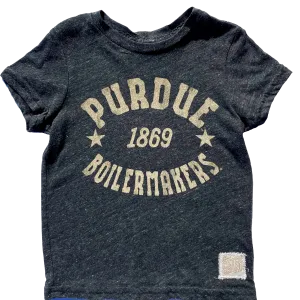 Retro Brand - Purdue 1869 Boilermakers Slim Tee in Charcoal