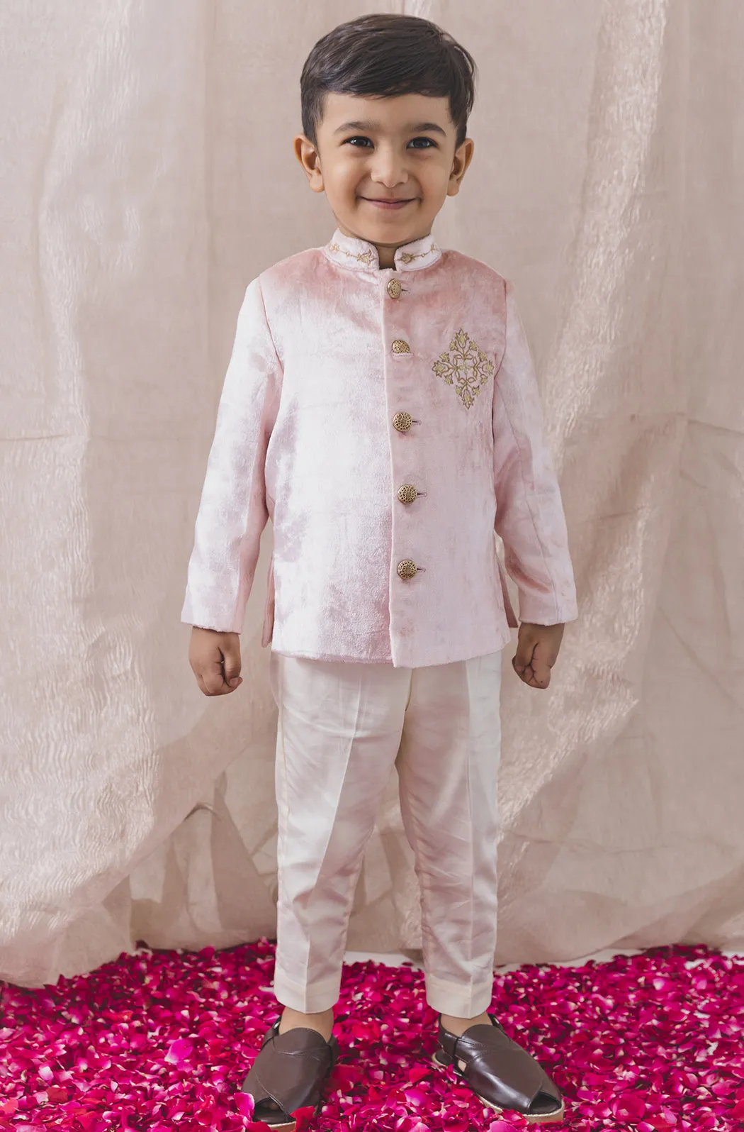 Royal Rose Bandhgala Set