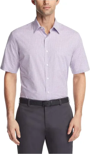 Van Heusen Men's Dress Shirts Short Sleeve Poplin Solid