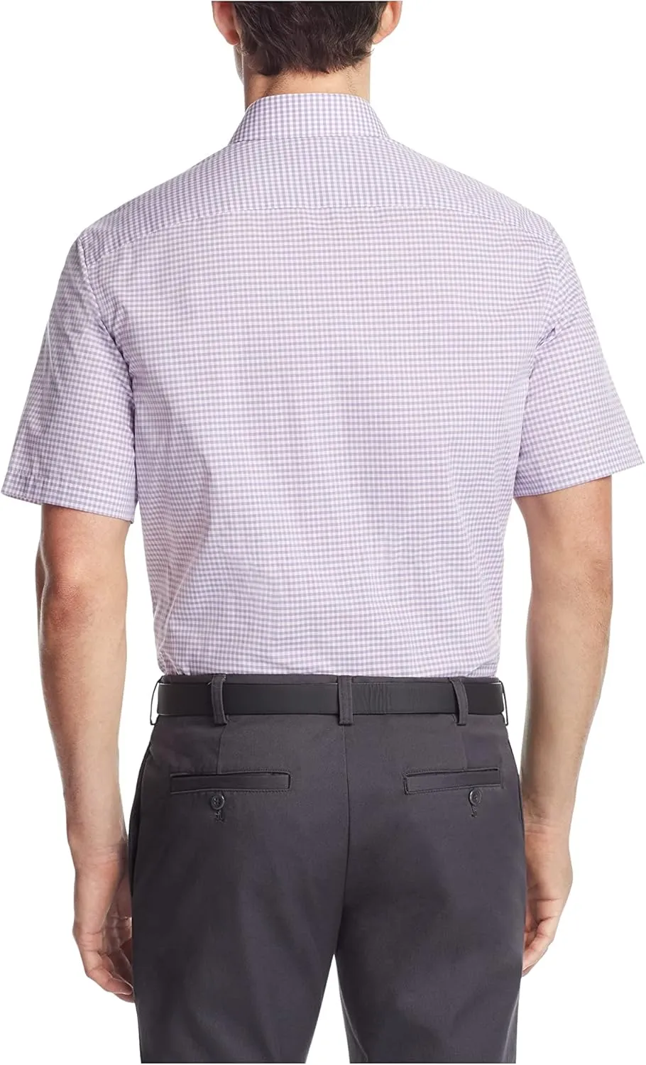 Van Heusen Men's Dress Shirts Short Sleeve Poplin Solid