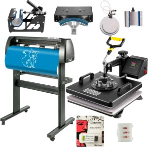 Vevor Heat Press 6-in-1 Sublimation Machine 15" x 15" with 28" Vinyl Cutter Combo New