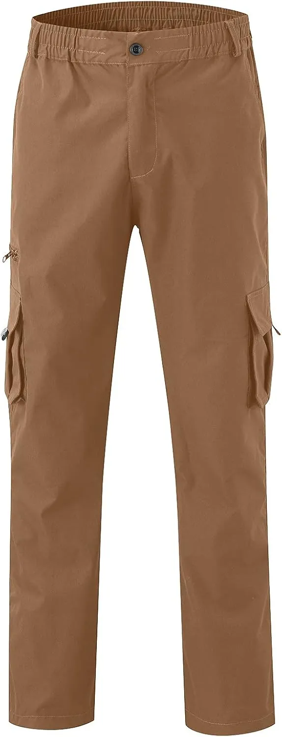 Work Cargo Pants for Men Lightweight Relaxed Fit Dress Trousers Outdoor Hiking Joggers Pant with Multi Pockets